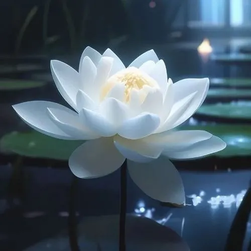 Ảnh đại diện hoa sen trắng mang cảm xúc lắng đọng cho ngày tiễn biệt