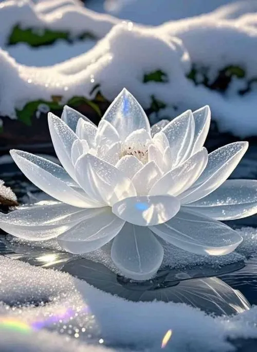 Không gian tĩnh hoa sen trắng bố cục trống trang nghiêm