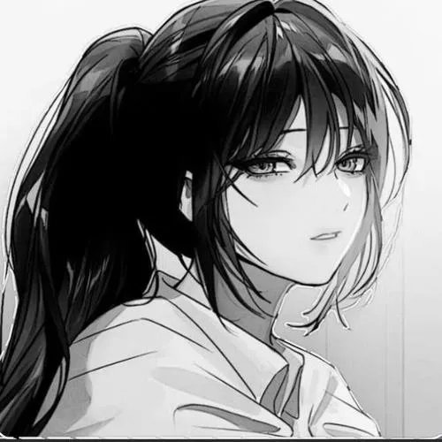 Hình profile đen trắng nhấn cảm xúc buồn sâu