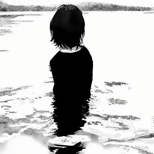 Ảnh đại diện đen trắng tập trung ánh nhìn lặng thinh