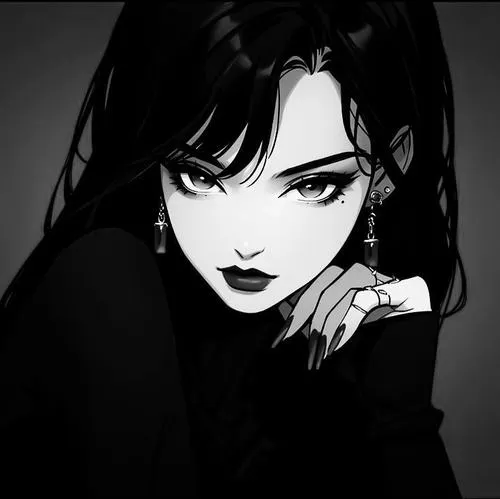 Ảnh đại diện đen trắng nữ thể hiện vibe lạnh lùng