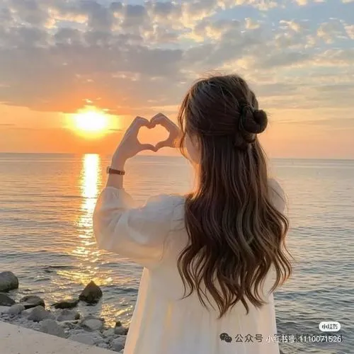 Ảnh đại diện nữ phong cách silhouette với ánh sáng viền mỏng