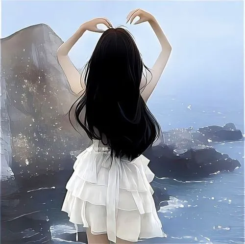 Hình đại diện ngầu nữ giấu mặt trong tông màu cinematic trầm