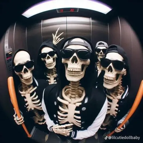 Hình đại diện cute team 5 người nhấn biểu cảm tự nhiên