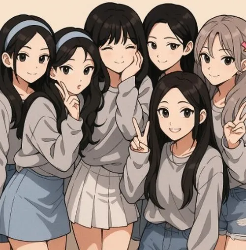 Ảnh đại diện nhóm với nền ngoài trời ánh sáng tự nhiên tươi sáng