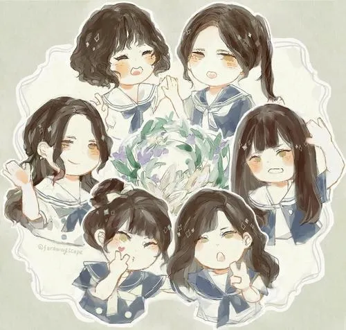 Ảnh kỷ niệm nhóm từ nhóm bạn thân vui vẻ gắn kết