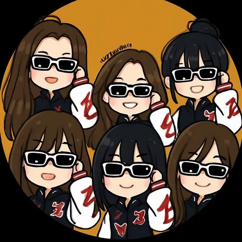 Ảnh tập thể công ty làm avatar nhóm 6 người nhận diện chung hài hòa