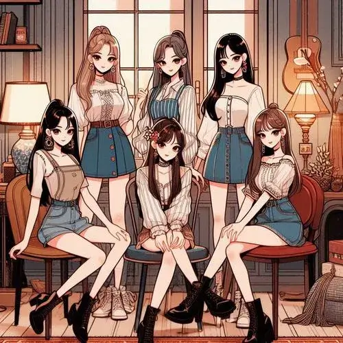 Avatar nhóm 6 người nhây bựa bố cục gọn gàng cho nhận diện tập thể rõ ràng