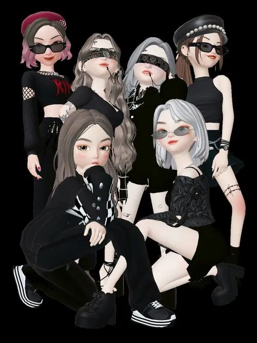 Hình đại diện tập thể phối phụ kiện kính đạo cụ chung đồng bộ