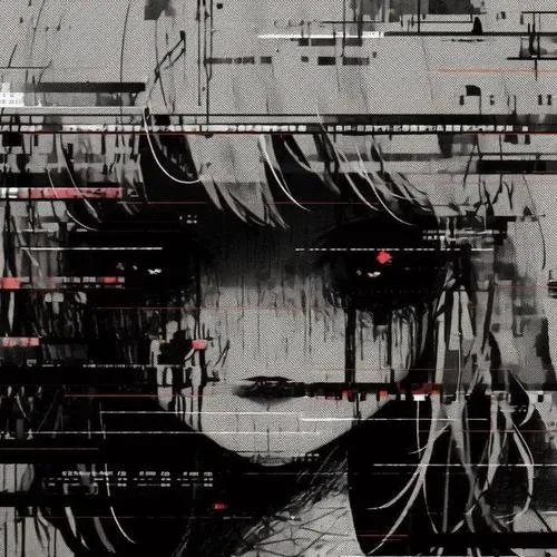 Ảnh avatar Facebook cô gái anime trắng đen biểu cảm lặng nét vẽ mảnh