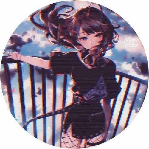 Hình profile anime buồn trắng đen nền mờ độ tương phản thấp