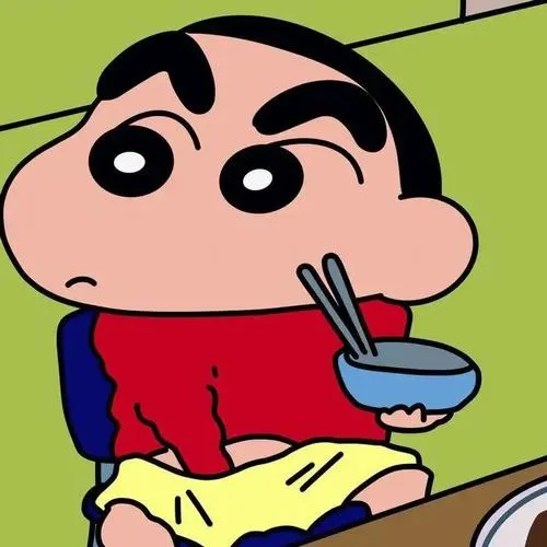 Hình profile cute Shin ngáo ngơ biểu cảm vô tri