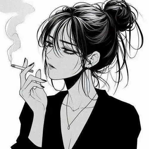 Ảnh avatar Facebook nữ phong cách trắng đen tinh tế