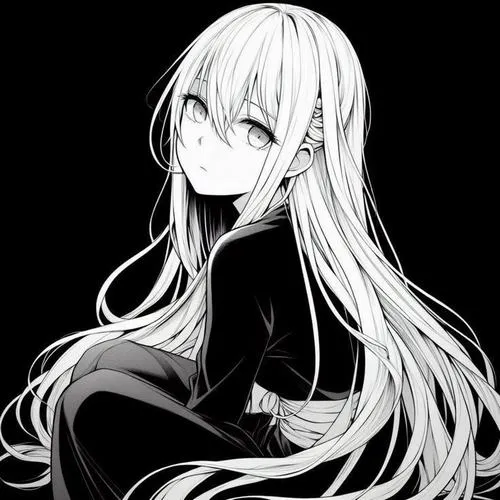 Hình đại diện nữ đen trắng hợp nhiều nền tảng