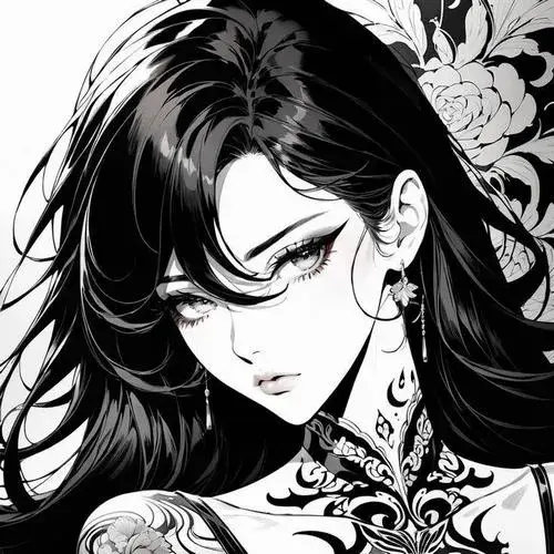 Ảnh avatar Facebook đen trắng khắc họa thần thái nữ cute nhẹ