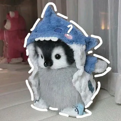 Avatar xanh dương nữ bố cục chính diện hài hòa