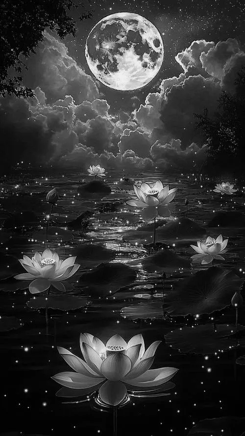 Tranh trắng xám dẫn cảm xúc theo bóng đổ.