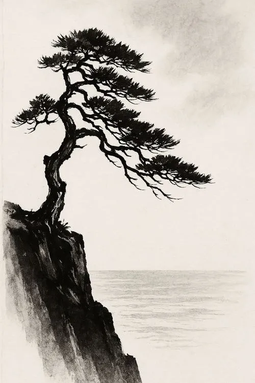 Tranh đơn sắc khai thác độ hạt tăng chất đời.