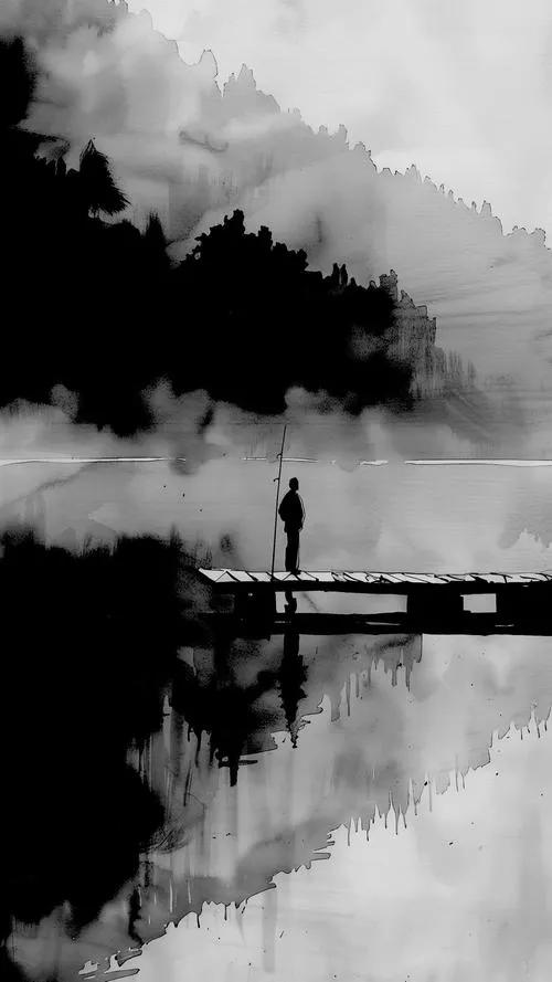 Ảnh đen trắng dùng ánh sáng tự nhiên tăng chiều sâu.