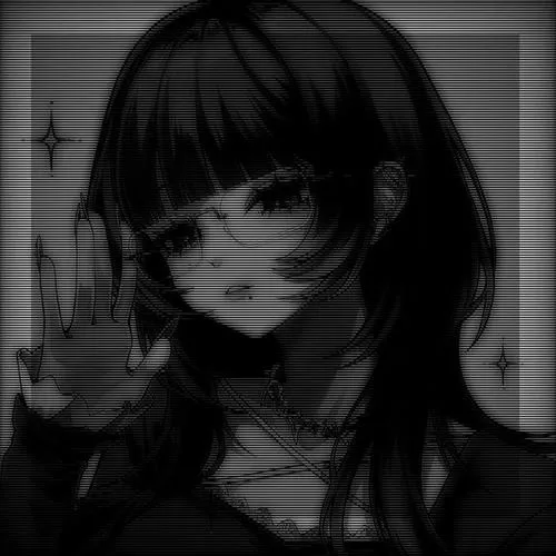 Hình đại diện cute anime đơn sắc mờ ảo