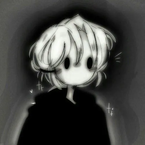 Hình profile cute anime đen trắng mờ mềm