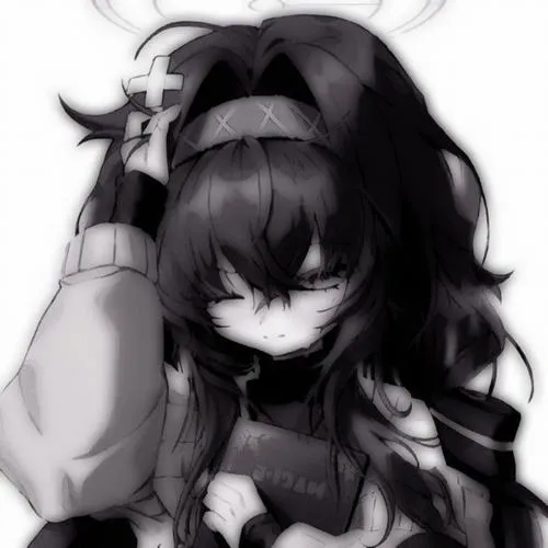 Ảnh cá nhân Zalo anime trắng đen nền mờ