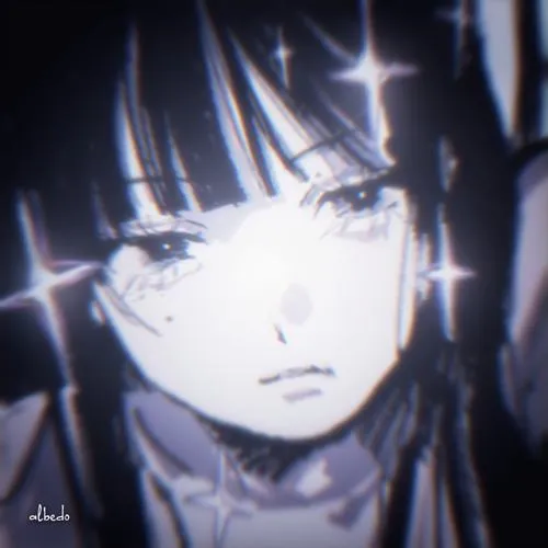 Hình avatar dễ thương anime đơn sắc mờ ảo