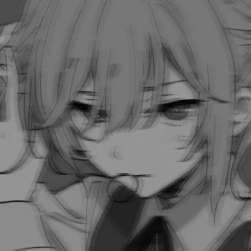 Ảnh đại diện anime đen trắng hiệu ứng mờ tinh tế