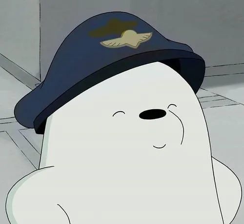 Hình profile cute gấu chibi vui vẻ mắt to nền pastel