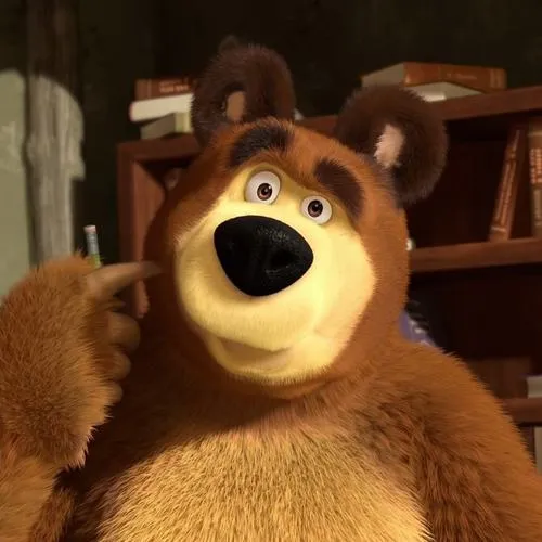 Ảnh cá nhân gấu nâu hiền lành mềm mại tông màu ấm