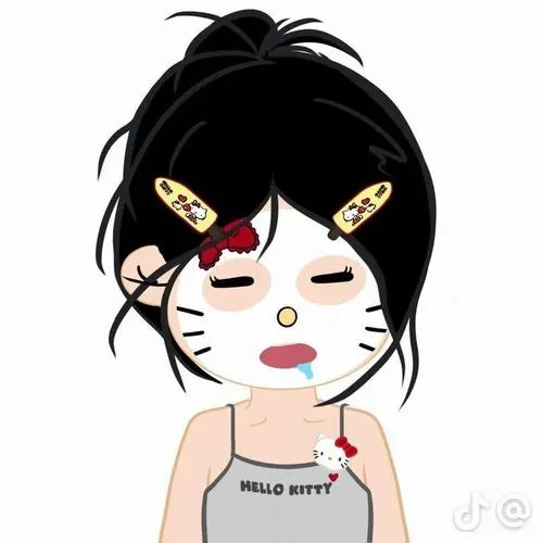 Hình avatar cute khuôn mặt tròn miệng thẳng bình thản