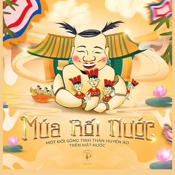 Hình ảnh múa rối nước phản ánh đời sống nông nghiệp truyền thống.