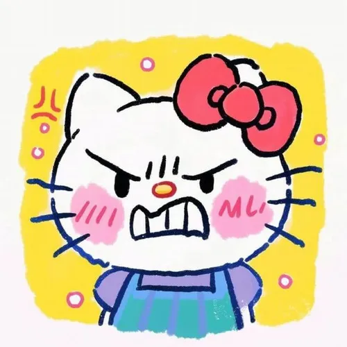 Hình đại diện cute Kitty trắng ánh sáng gắt không khí căng thẳng