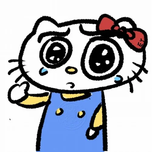 Ảnh trang cá nhân Hello Kitty ánh sáng ngược cảm xúc đóng băng