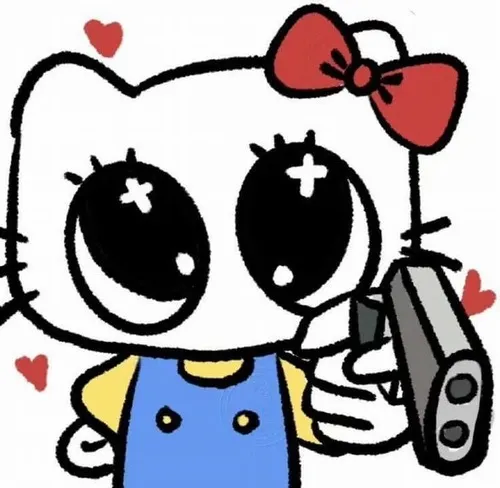 Hình avatar cute Hello Kitty phong cách experimental lạnh lạ