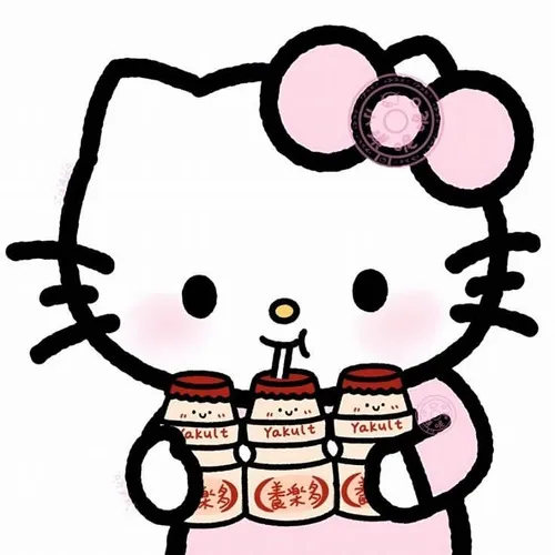 Hình profile cute Hello Kitty màu lạnh không khí xa rời