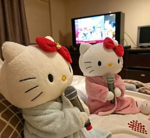 Hình profile Hello Kitty tối giản xa cách