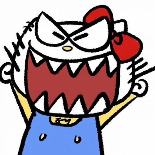 Hình đại diện ngầu Hello Kitty lạnh nhẹ với chỉnh màu phẳng