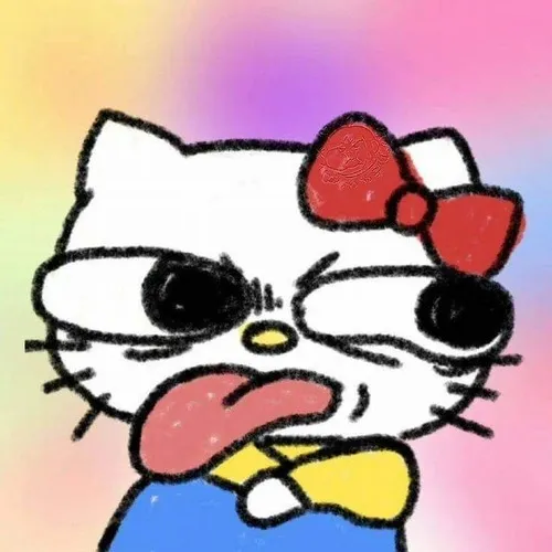 Ảnh trang cá nhân Hello Kitty phong cách hoạt hình giảm áp lực