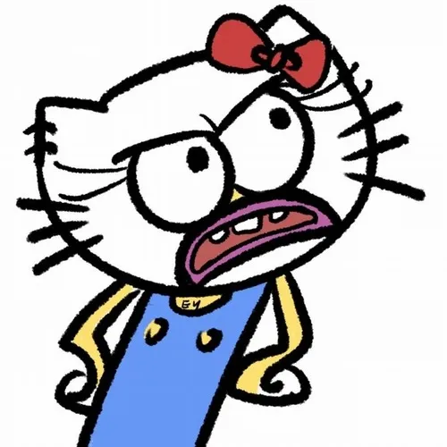 Ảnh profile Kitty minimal bố cục chính diện gọn gàng