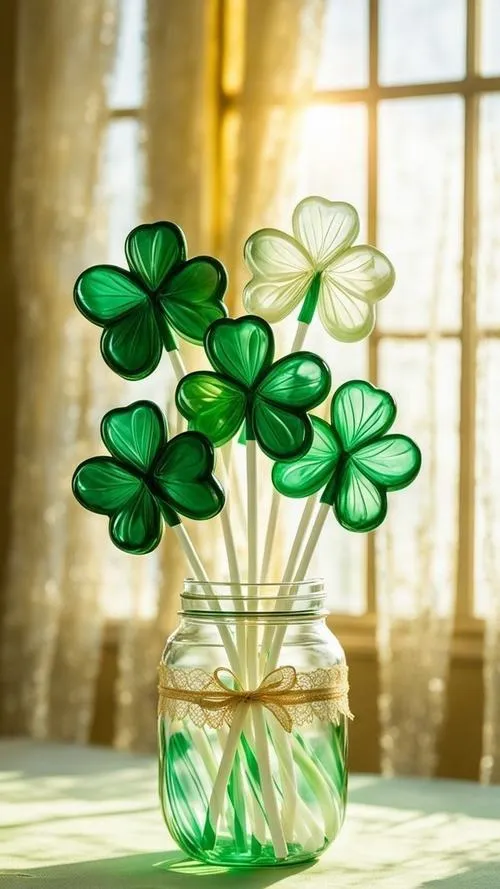 Đường gân lá rõ nét trên cỏ bốn lá