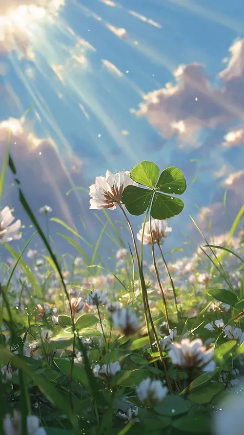 Họa tiết phụ điểm xuyết cỏ bốn lá