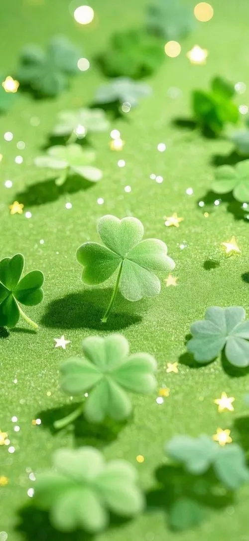 Màu sắc dịu phủ cỏ bốn lá nhẹ