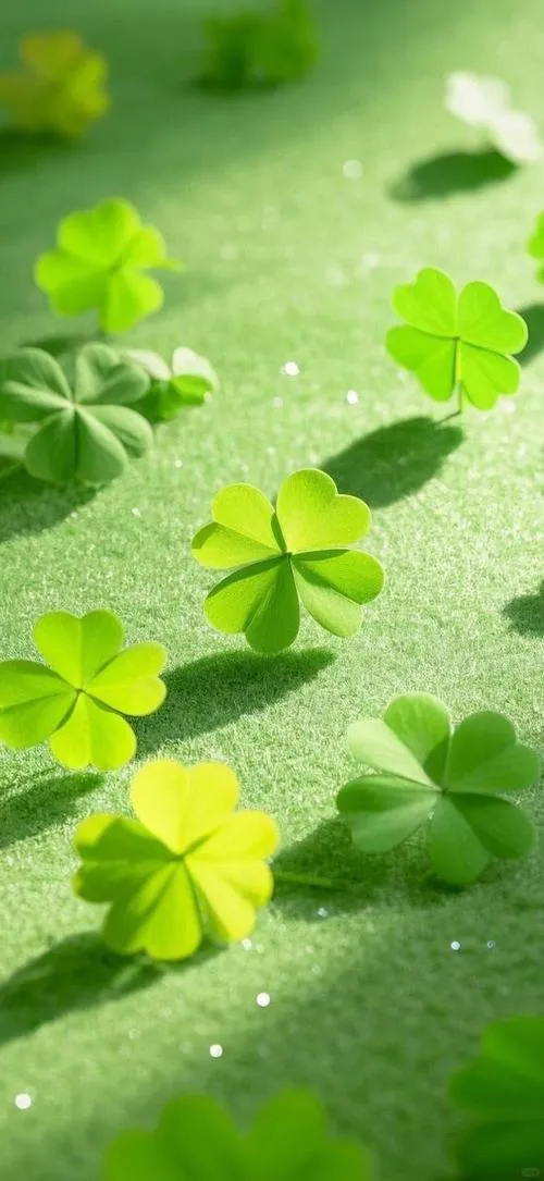 Biểu tượng may mắn thể hiện qua cỏ bốn lá