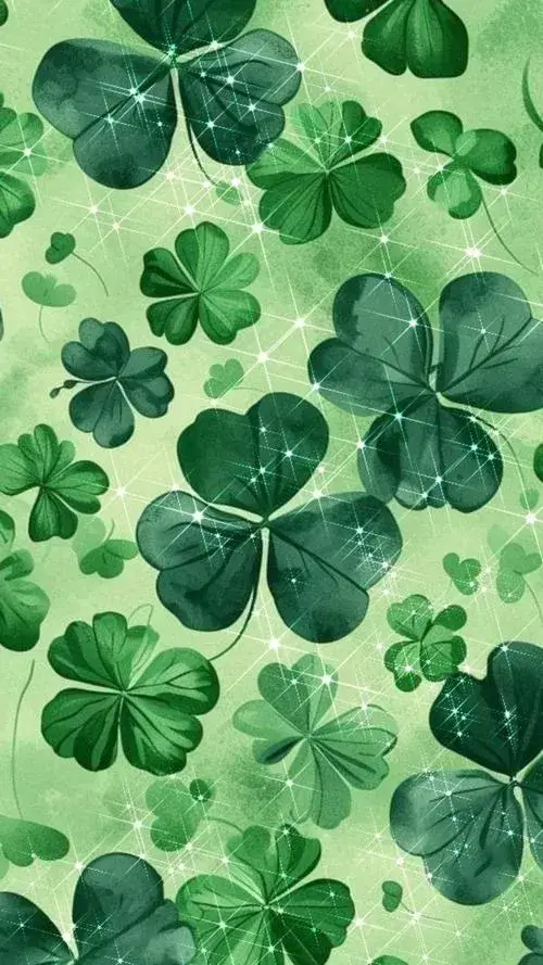 Hình nền cỏ bốn lá phong cách nghệ thuật