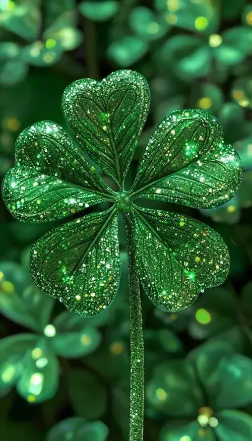 Hình nền cỏ bốn lá pastel gợi điềm lành