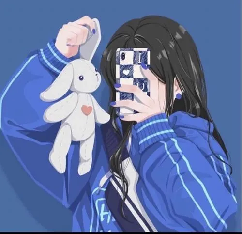 Avatar dễ thương mang cute pha lạnh cùng tông màu lạnh