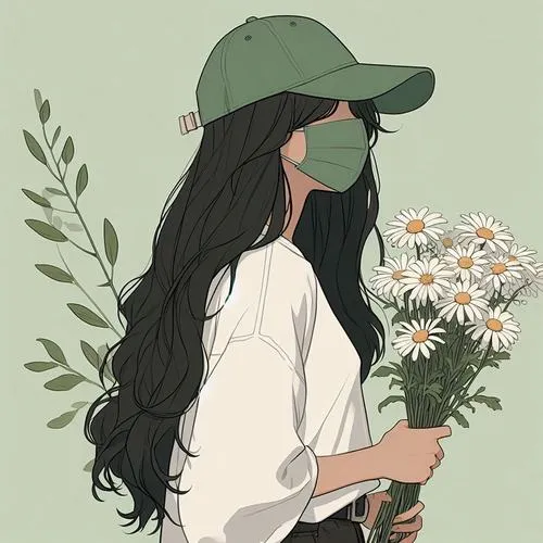 Ảnh profile anime girl che mặt cho ai thích phong cách cool ngầu