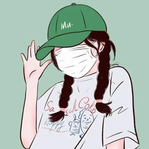 Ảnh đại diện cartoon girl che mặt nhìn đơn giản mà rất có lực