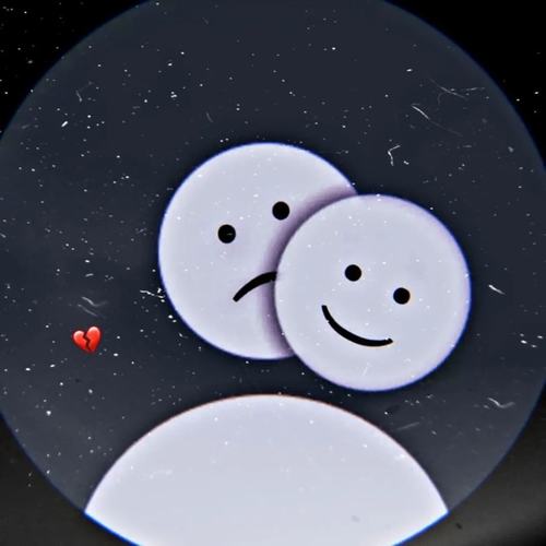 Ảnh đại diện cảm xúc đen trắng bố cục chính diện trầm lắng